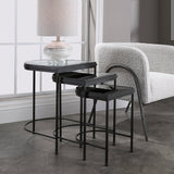 Accent Table India Black Nesting Tables, S/3