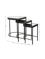 Accent Table India Black Nesting Tables, S/3