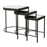 Accent Table India Black Nesting Tables, S/3