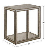 Accent Table Julie Mirrored End Table