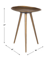 Accent Table Lily Pad Antique Brass Accent Table