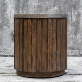 Accent Table Maxfield Wooden Drum Side Table