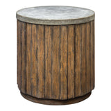 Accent Table Maxfield Wooden Drum Side Table