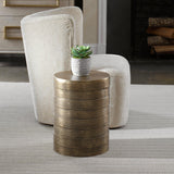 Accent Table Odin Antique Brass Accent Table
