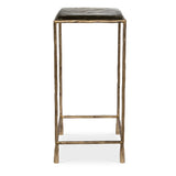 Accent Table Ovard Antiqued Gold Accent Table