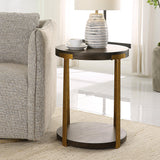 Accent Table Palisade Round Wood Side Table