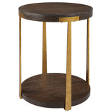 Accent Table Palisade Round Wood Side Table
