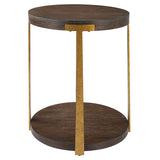 Accent Table Palisade Round Wood Side Table