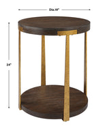 Accent Table Palisade Round Wood Side Table