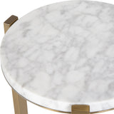 Accent Table Pietra Carrara Marble Drink Table