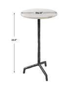 Accent Table Puritan White Marble Drink Table
