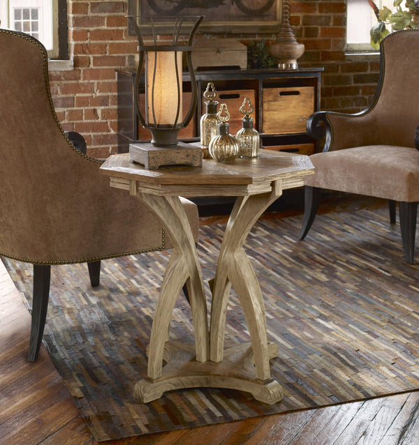 Accent Table Ranen Aged White Side Table