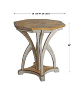 Accent Table Ranen Aged White Side Table