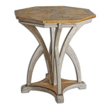 Accent Table Ranen Aged White Side Table