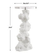 Accent Table Remnant White Stone Drink Table