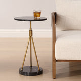 Accent Table Rosston Black Marble Accent Table