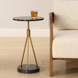 Accent Table Rosston Black Marble Accent Table