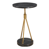 Accent Table Rosston Black Marble Accent Table