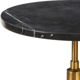 Accent Table Rosston Black Marble Accent Table