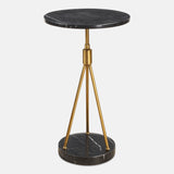 Accent Table Rosston Black Marble Accent Table
