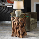 Accent Table Rozel Teak Wood End Table