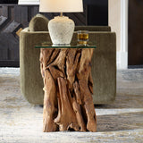 Accent Table Rozel Teak Wood End Table