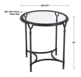 Accent Table Samson Glass Side Table