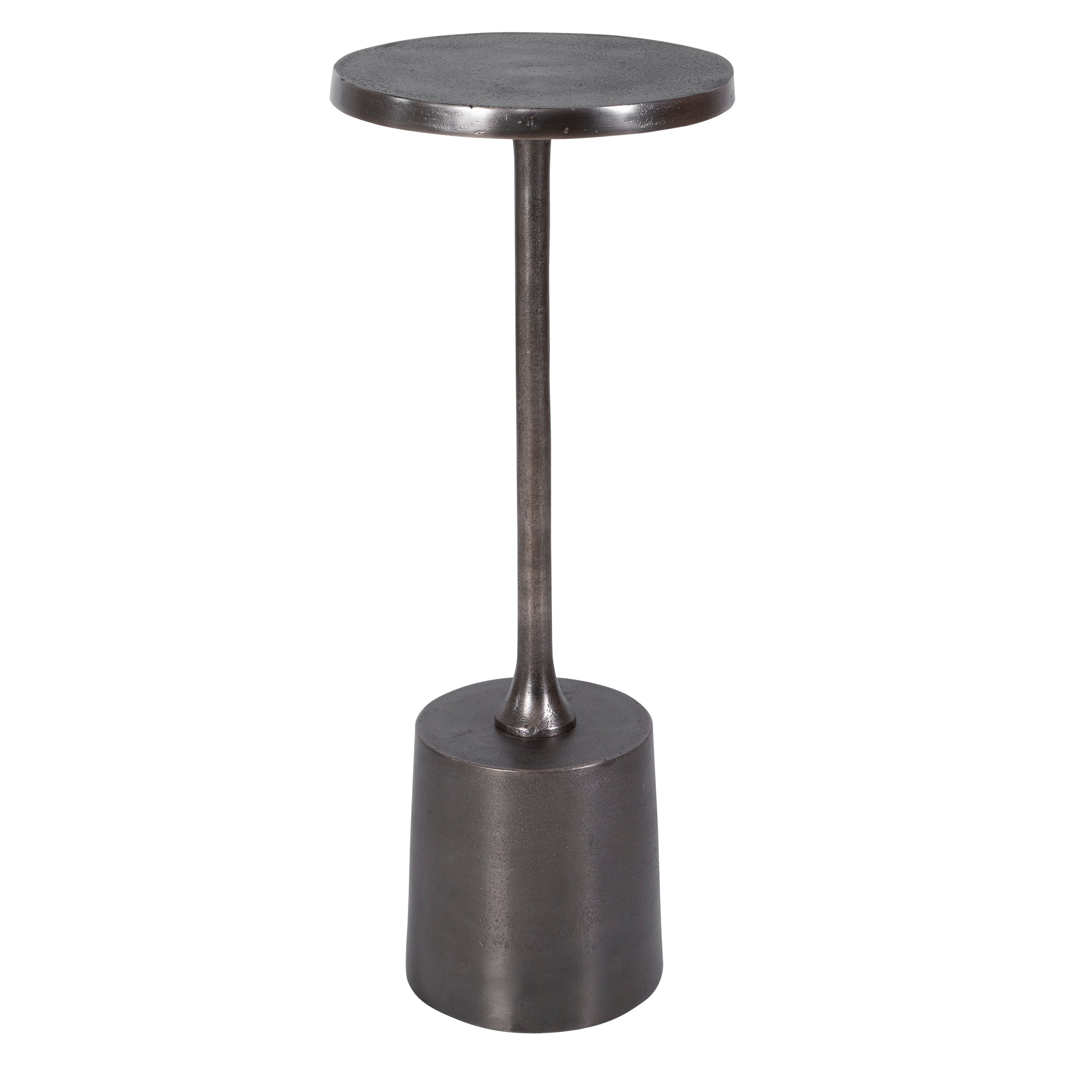 Sanaga Drink Table Nickel | Solid Aluminum | Antique Finish