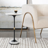 Accent Table Sentry White Marble Accent Table
