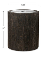 Accent Table Sequoia Mirrored Drum Table
