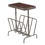 Accent Table Sonora Industrial Magazine Accent Table
