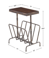 Accent Table Sonora Industrial Magazine Accent Table