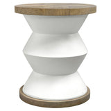Accent Table Spool Geometric Side Table
