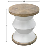 Accent Table Spool Geometric Side Table