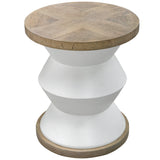 Accent Table Spool Geometric Side Table