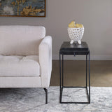 Accent Table Telone Modern Black Side Table