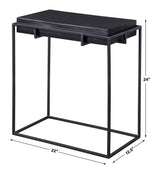 Accent Table Telone Modern Black Side Table