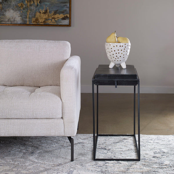 Accent Table Telone Modern Black Side Table 