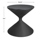 Accent Table Time's Up Hourglass Shaped Side Table