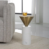 Accent Table Top Hat Brass Drink Table