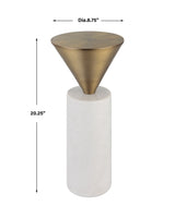 Accent Table Top Hat Brass Drink Table