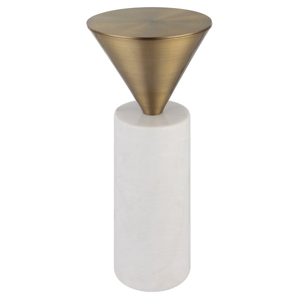 Accent Table Top Hat Brass Drink Table 