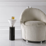 Accent Table Top Hat Marble Drink Table