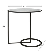 Accent Table Twofold White Marble Accent Table