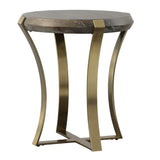 Accent Table Unite Brass Leg Wood Side Table