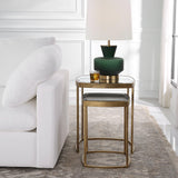 Accent Table Vista Gold Nesting Tables // Set Of 2