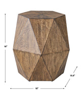 Accent Table Volker Honey Geometric Accent Table