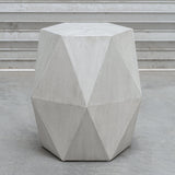 Accent Table Volker White Geometric Accent Table