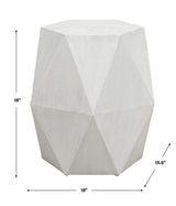 Accent Table Volker White Geometric Accent Table
