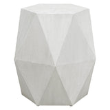 Accent Table Volker White Geometric Accent Table